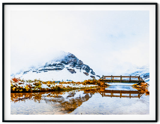 The Last Reflection – Bow Lake’s Winter Transition