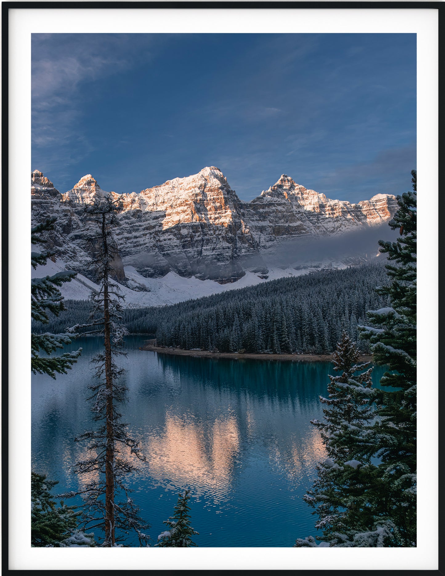 Winter's First Light at Moraine Lake